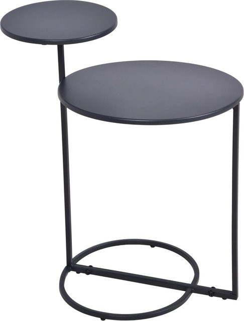 DELUKE Beistelltisch BOLOGNA aus Eisen in Anthrazit Matt, B/T/H: 55 x 35 x 35 cm - Bild 1
