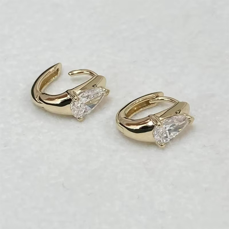 Rethyertp jewelry Ohrringe, 14K/10K Gold, Diamant, 0,8 ct - Bild 2