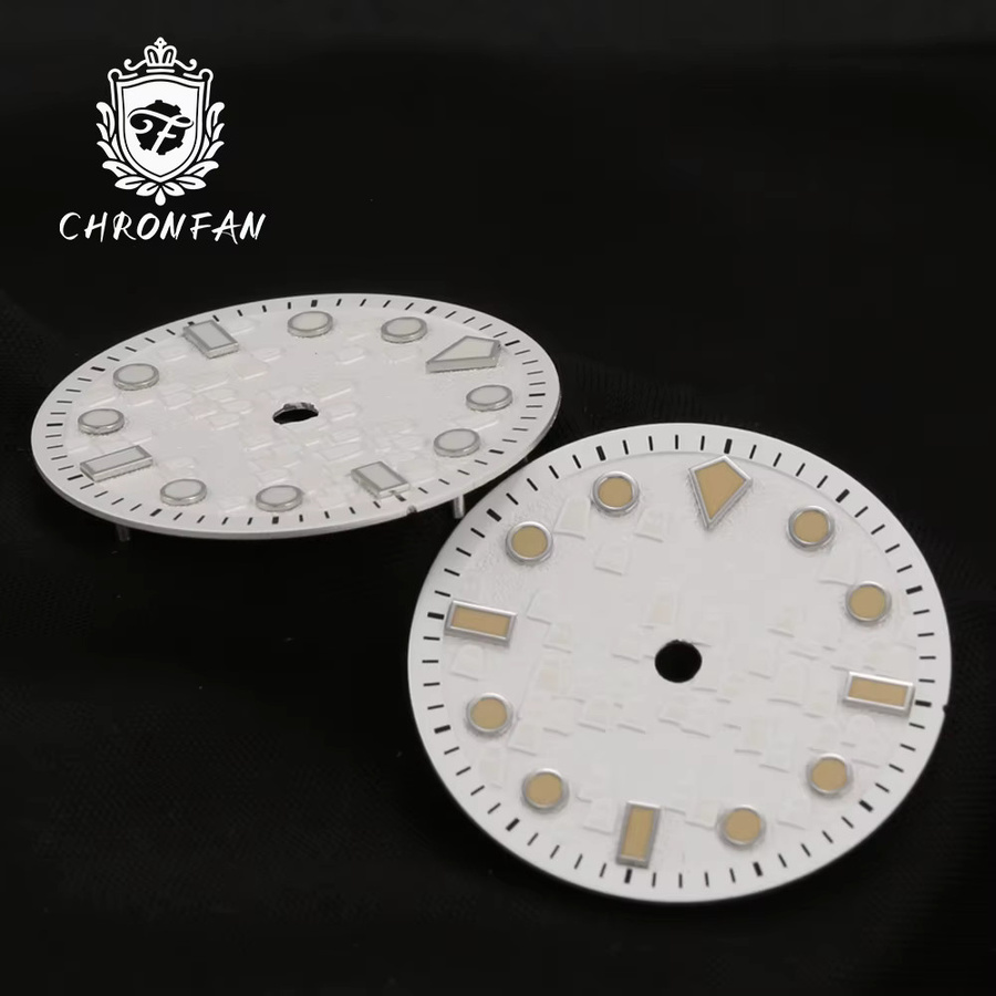 CHRONFAN Uhrenzubehör 50-Fathoms Zifferblatt 28,5 mm, Silber, Unisex - Bild 2