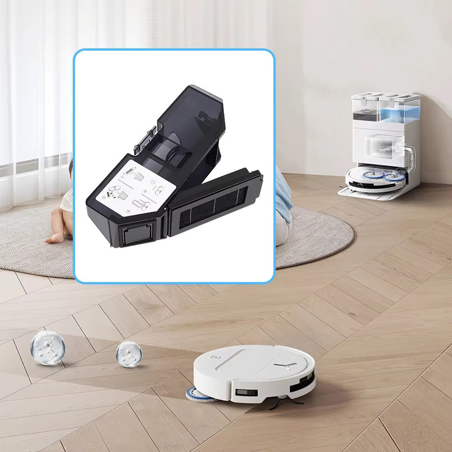 Ecovacs Versiegelte Staubbox in Schwarz für Deebot T50 Pro T50 Pro Omni T50 Omni T50 Max PRO OMNI Roboterstaubsauger Auslaufsicherer Staubbehälter - Bild 2
