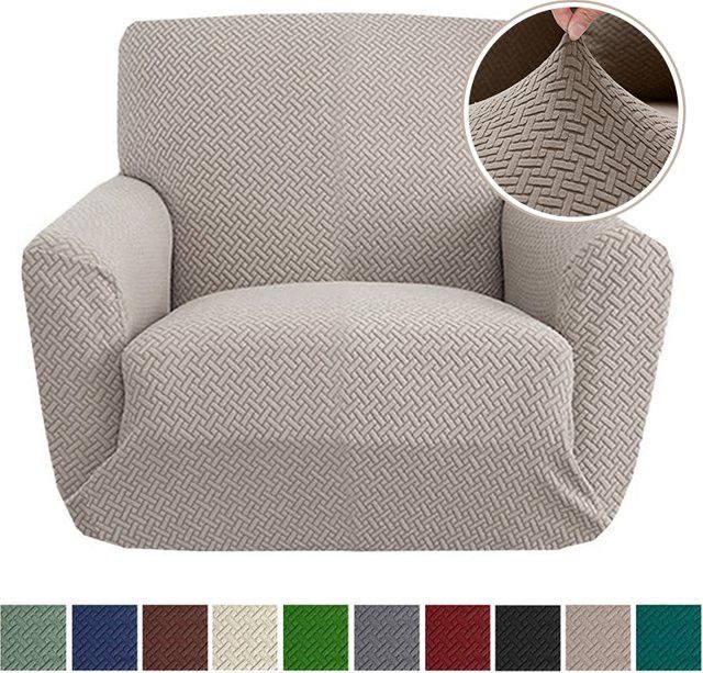 Leorate Jacquard-Polyester-Sesselbezug für 1-Sitzer, elastischer Möbelbezug für dein Wohnzimmer - Bild 1