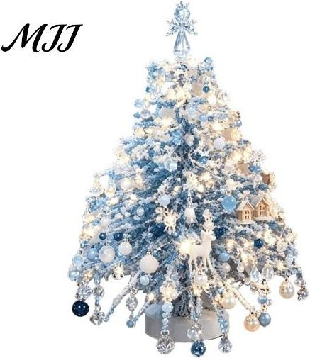 JoyHive DIY Perlen-Weihnachtsbaum-Set mit LED-Lichtern in Blau für Erwachsene - Bild 1