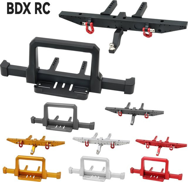 BDXRc TRX4 Classic Metall Frontstoßstange mit Heckstoßstange, Zubehör, Schwarz - Bild 1