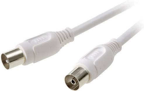 SpeaKa Professional Antennen Anschlusskabel Weiß, 10 m, 75 Ohm, 90 dB geschirmt - Bild 1