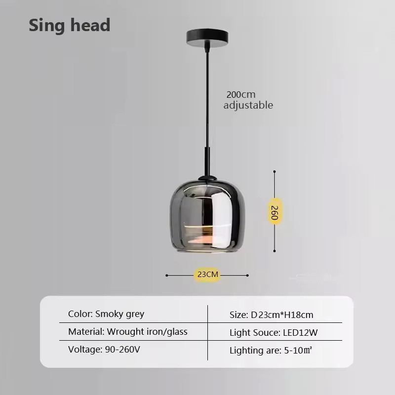 CETANT LED Glas-Pendelleuchte in Transparent, moderne Ring-Pendelleuchte mit warmweißem Licht für Wohnzimmer und Schlafzimmer - Bild 6