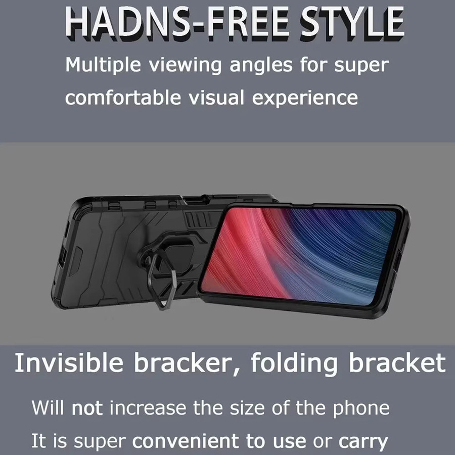 Magnetische Handyhülle mit Ring-Halterung für Xiaomi Poco X7 Pro in Blau oder Schwarz - Bild 3