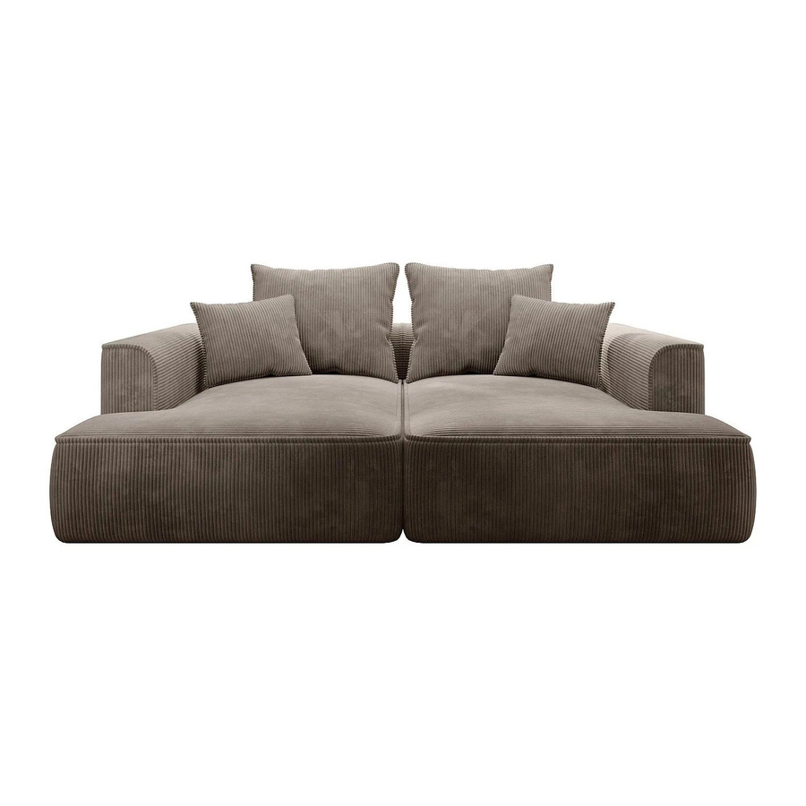 Vente-unique Sofa Pineta in Taupe mit Cord-Bezug, Breite: 230 cm - Bild 2