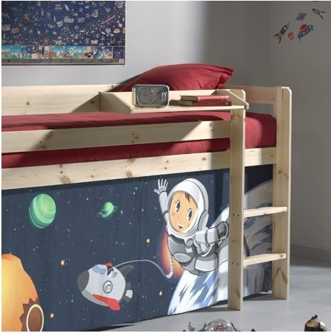 Vipack Wandregal aus massivem Kiefer Holz, lackiert - Bild 1