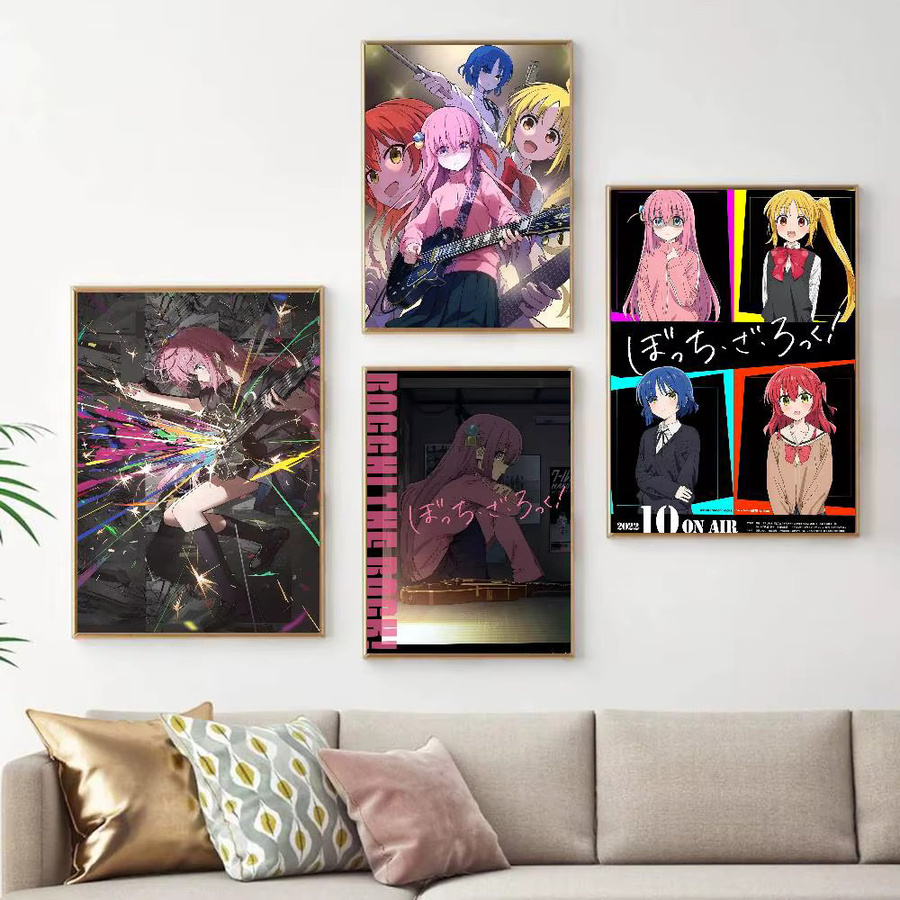 Selbstklebendes Anime Poster Bocchi The Rock DIY Kunstwerk in White und Multicolour - Bild 2