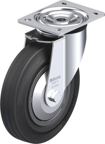 Blickle Lenkrolle L-VPP 200R-FA in Schwarz und Grau mit Rad-Durchmesser 200 mm und einer Tragfähigkeit von max. 205 kg - Bild 1
