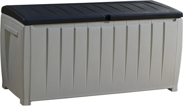 Keter Novel Auflagenbox 340l in Grau und Schwarz aus Kunststoff - Bild 1