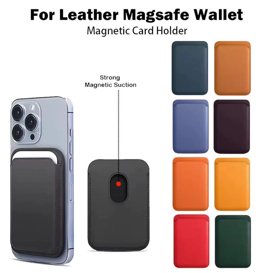 Magnetische Leder Handyhülle mit Kartenfach und Kreditkartenhalter für Männer und Frauen in Grün - Bild 2