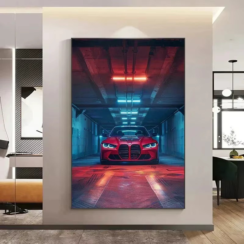 Rastar BMW M4 Leinwanddruck Modernes Wandkunstbild für dein Wohnzimmer - Bild 2
