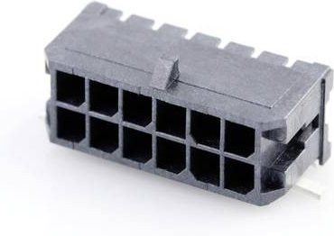 Molex Einbau-Stiftleiste Standard Schwarz 12-polig mit 3,00 mm Rastermaß - Bild 1