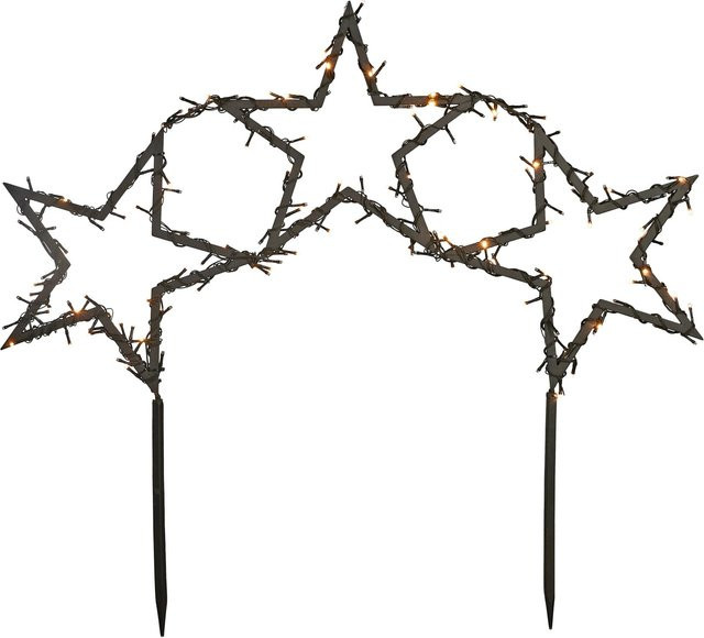 Luca Lighting Gartenstecker Garden D'light Stern Schwarz mit 180 Lichtern - Bild 1