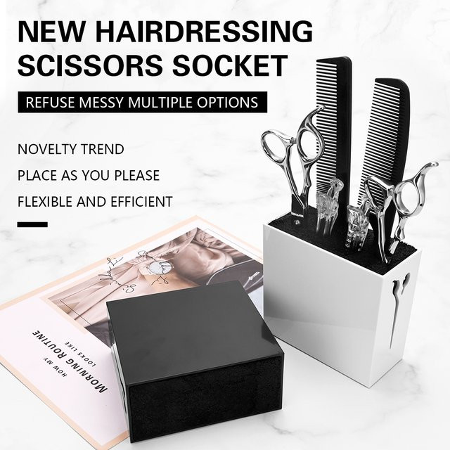 Professionelle Scherenaufbewahrung aus Kunststoff für Friseure in Schwarz oder Weiß - Bild 1