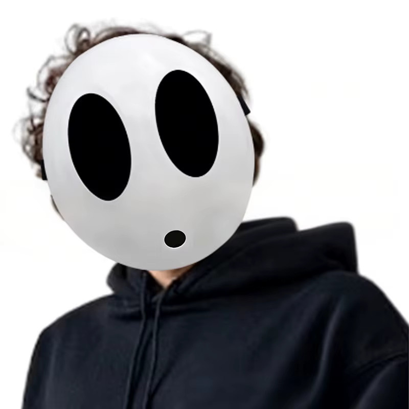 Game Bros Shy Guy Maske, Super Mario, Kunststoff, Unisex, Weiß - Bild 2