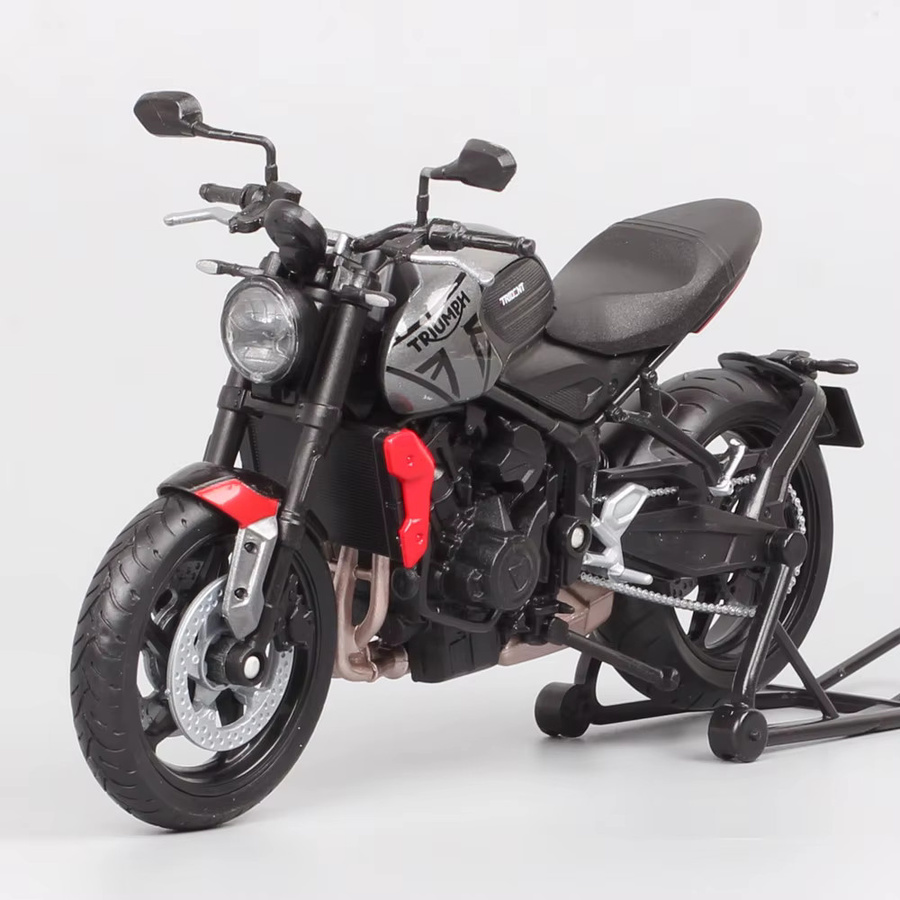Welly Triumph Bonneville Bobber Tour Trident 660 2021 Motorradmodell, Maßstab 1:12, Metall - Bild 2