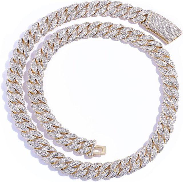 YIRAN Halskette, Kupfer, Gold, Zirkonia, Unisex - Bild 1