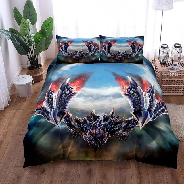 Monster Hunter World Bettwäsche-Set aus Mikrofaser, Mehrfarbig, B/H: 135 x 200 cm - Bild 1