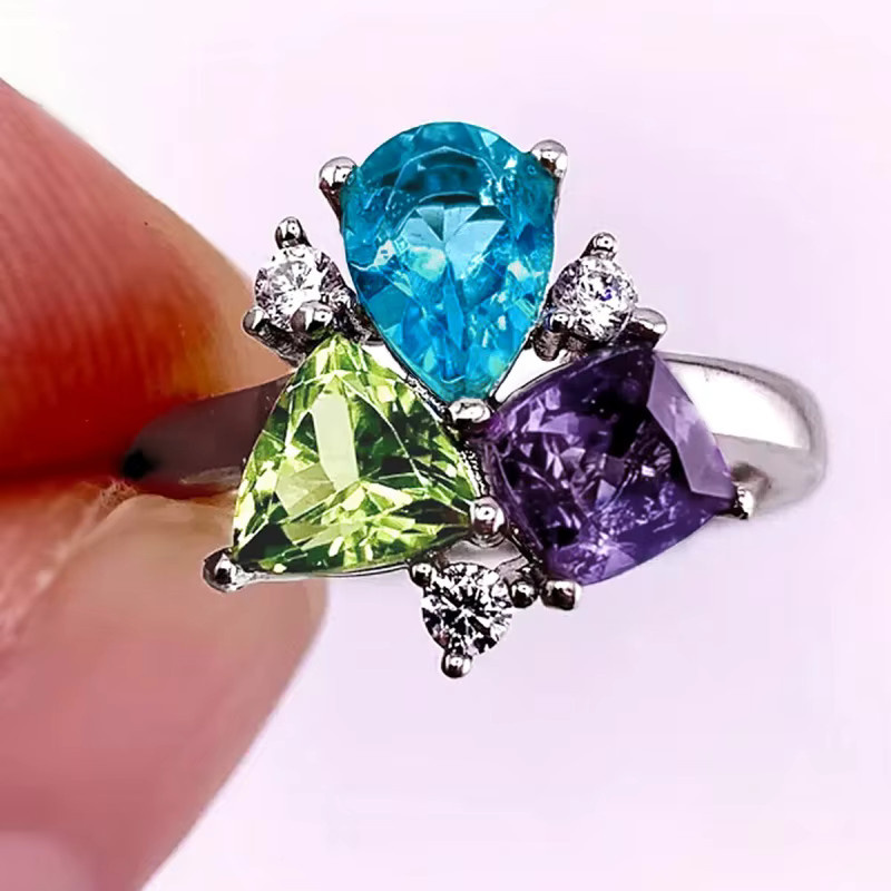 Huitan Damenring, Bicolor, Silber, Zirkonia - Bild 2