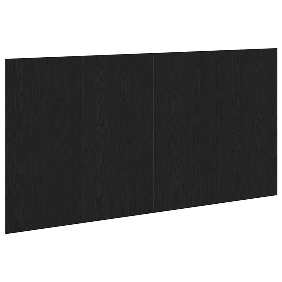 vidaXL Bettkopfteil in Schwarz und Eichen-Optik, Breite: 160 cm, Tiefe: 1,5 cm, Höhe: 80 cm - Bild 2