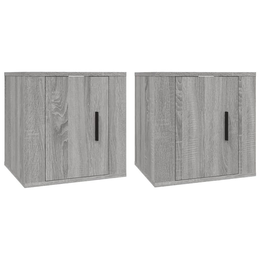 Set aus 2 vidaXL TV-Wandschränken in Grau Sonoma, klassisch Wandmontage, B: 40 cm, T: 34,5 cm, H: 40 cm - Bild 2