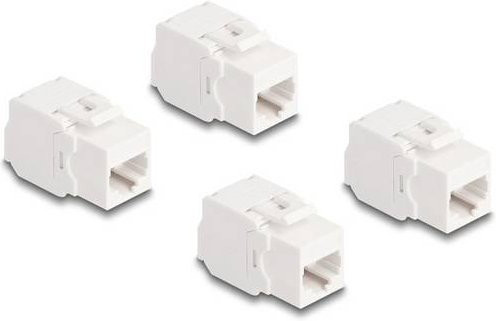 Delock 86051 RJ45-Einbaumodul Keystone CAT 6a Ethernet/LAN in Weiß - Bild 1