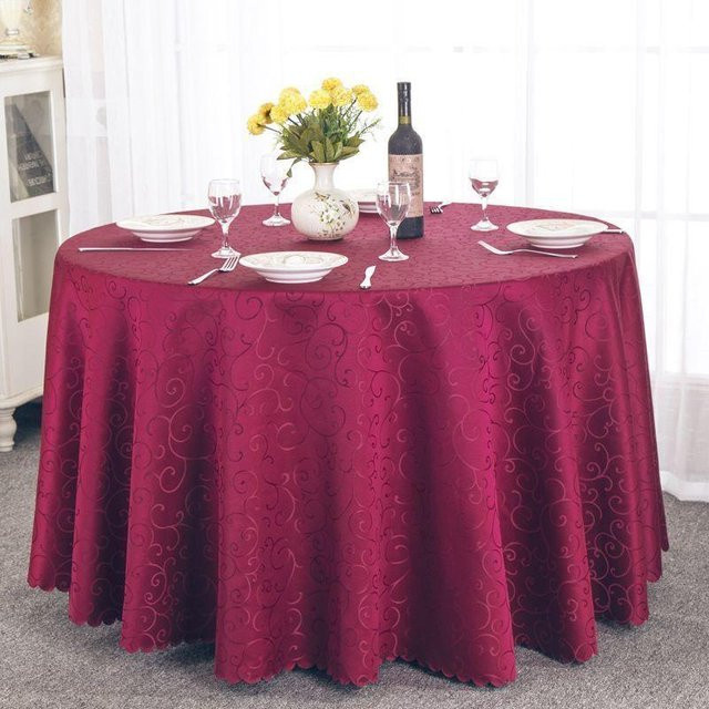 Runde Tischdecke von JMG Household Supplies in Rot, waschbar, Durchmesser: 180 cm - Bild 1