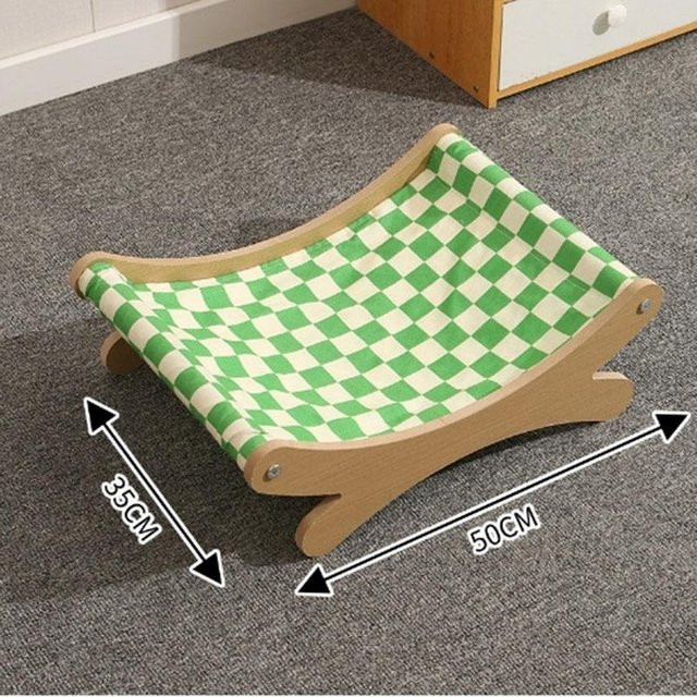 Yiran Furniture Katzennest aus Massivholz mit abnehmbarem und waschbarem Bezug zum Spielen und Schlafen - Bild 1