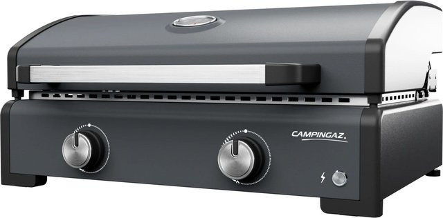 Campingaz Gasgrill Plancha Sigma 2 Cook in Schwarz und Silbergrau mit Plancha-Kochdeckel, Thermometer und Reinigungssystem, B/T/H: 65 x 56 x 31 cm - Bild 1