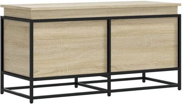 vidaXL Aufbewahrungsbox mit Deckel Sonoma Eiche, B/T/H: 100 x 40 x 51,5 cm
