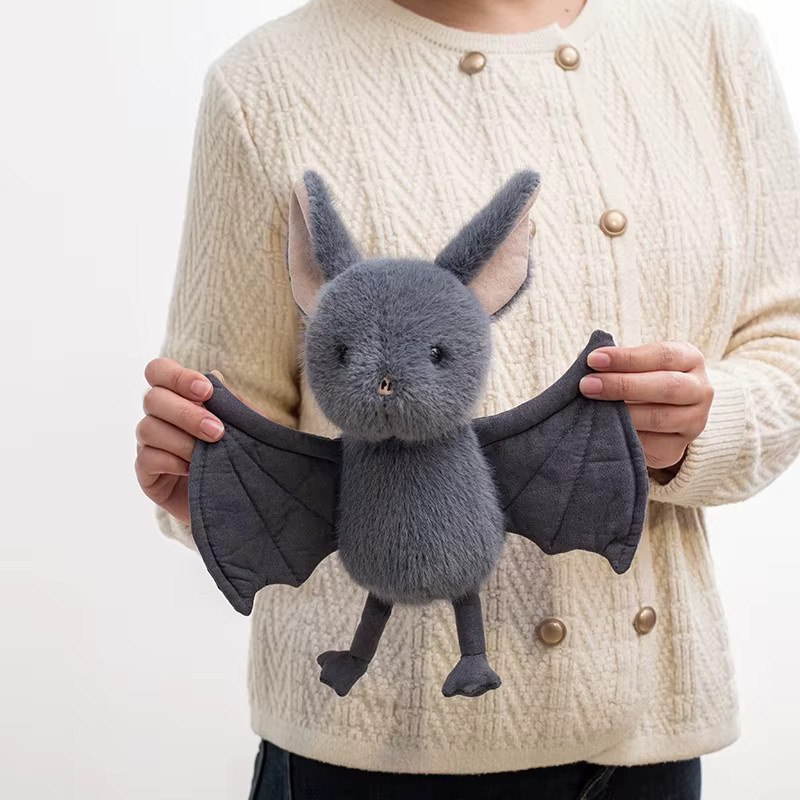 gegemuchen Kawaii Hängende Fledermaus Plüschtier, Grau, 26 cm - Bild 3