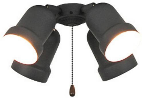 CasaFan 4 GR 4 STRAHLER Deckenventilator-Leuchte aus Metall in Schwarz oder Grau mit 4 verstellbaren Strahlern und E27-Fassung - Bild 1