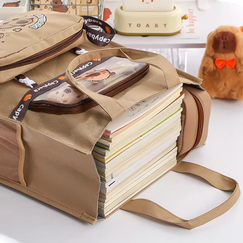 Multifunktionale Cartoon-Schreibwarentasche mit großem Fassungsvermögen für Lehrbücher und Lernmaterialien - Bild 4