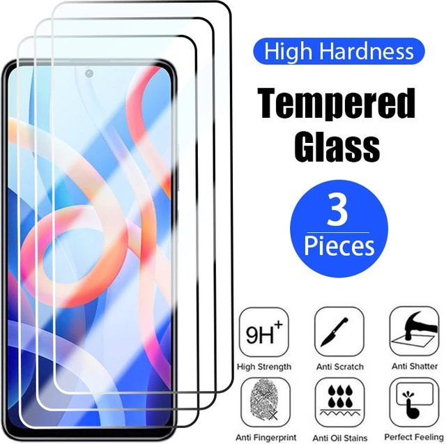 3er-Set Gehärtetes Glas Displayschutz für Xiaomi Redmi 9, 10, 11, 12 Serie und Note in Transparent - Bild 1