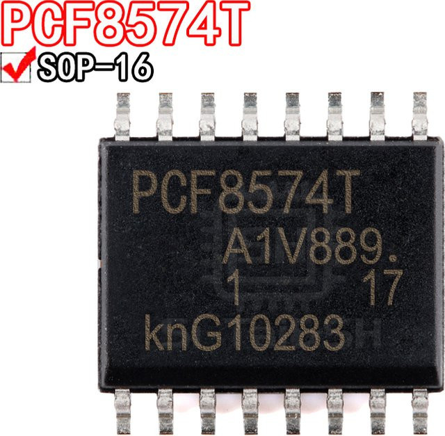 Si Tai&SH PCF8574T Port Expansion IC Chip SOP16 in Schwarz, 10 Stück - Bild 1