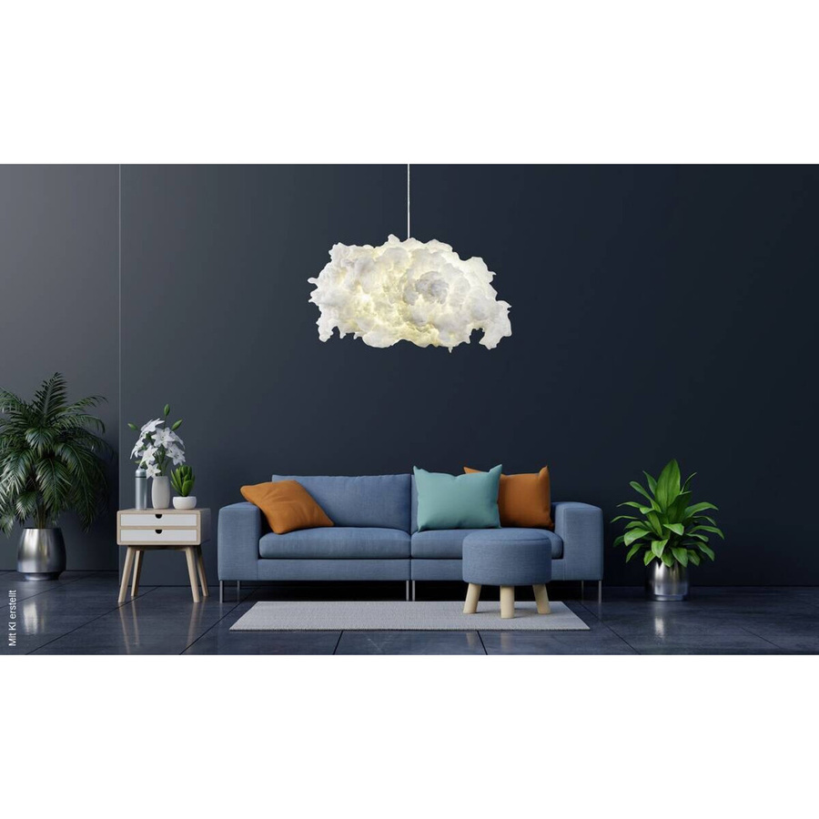 Opviq Pendelleuchte Serenity in Weiß mit E27 Fassung, B/H/T/L: 60 x 80 x 45 x 60 cm - Bild 3