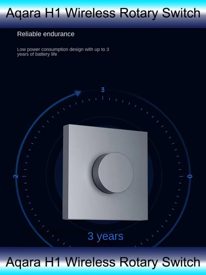 Aqara Smart Dimmer H1 Kabelloser Drehschalter in Weiß mit Zigbee 3.0 und Apple HomeKit Kompatibilität für dein Smart Home - Bild 2