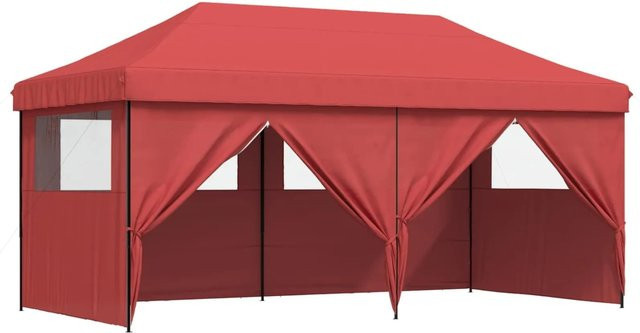 vidaXL Party-Zelt aus Oxford-Stoff und Stahl in Bordeauxrot, B/T/H: 580 x 292 x 315 cm - Bild 1