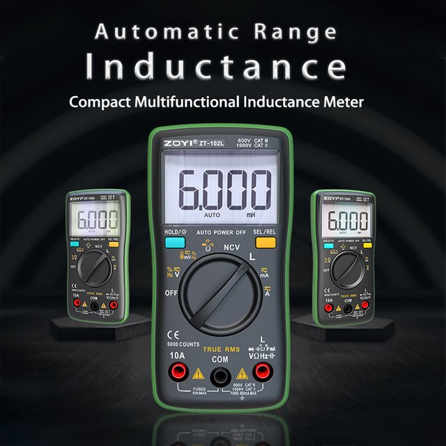 Zoyi ZT-102L Digitales Multimeter mit automatischer Reichweite und Induktivität in Grün - Bild 1