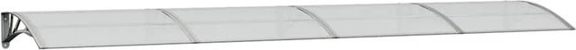 vidaXL Türvordach aus Polycarbonat in Grau und Transparent, B: 400 cm, H: 75 cm - Bild 1