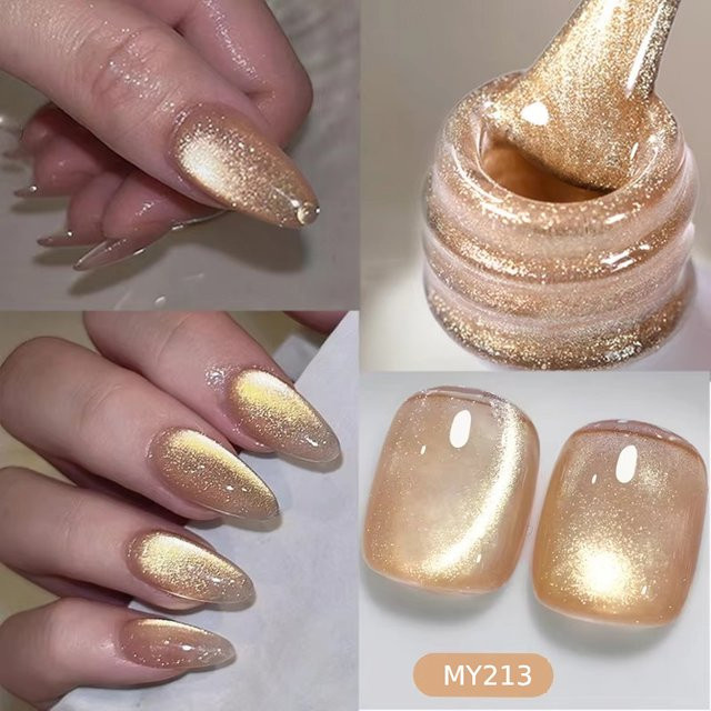 BORN PRETTY Katzen-Magnetgel, Ultra-Gold-Glitzer, 10 ml - Bild 1