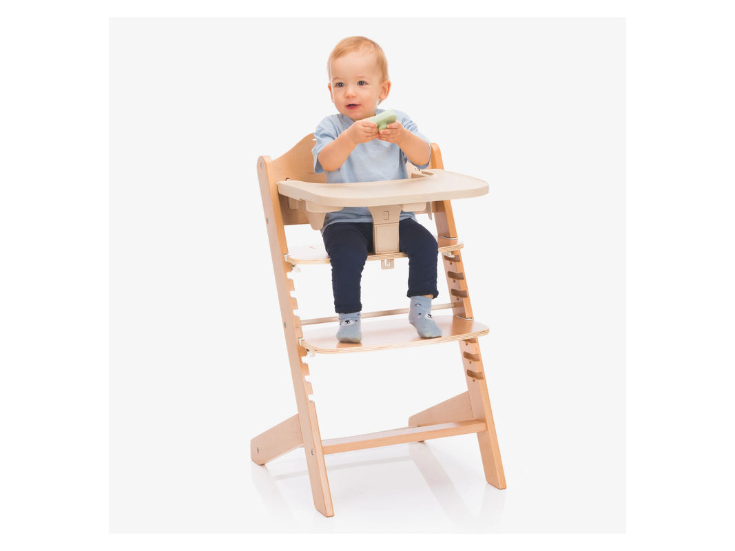 Fillikid Hochstuhl Pia aus Buchenholz in Braun und Beige im skandinavischen Design - Bild 2