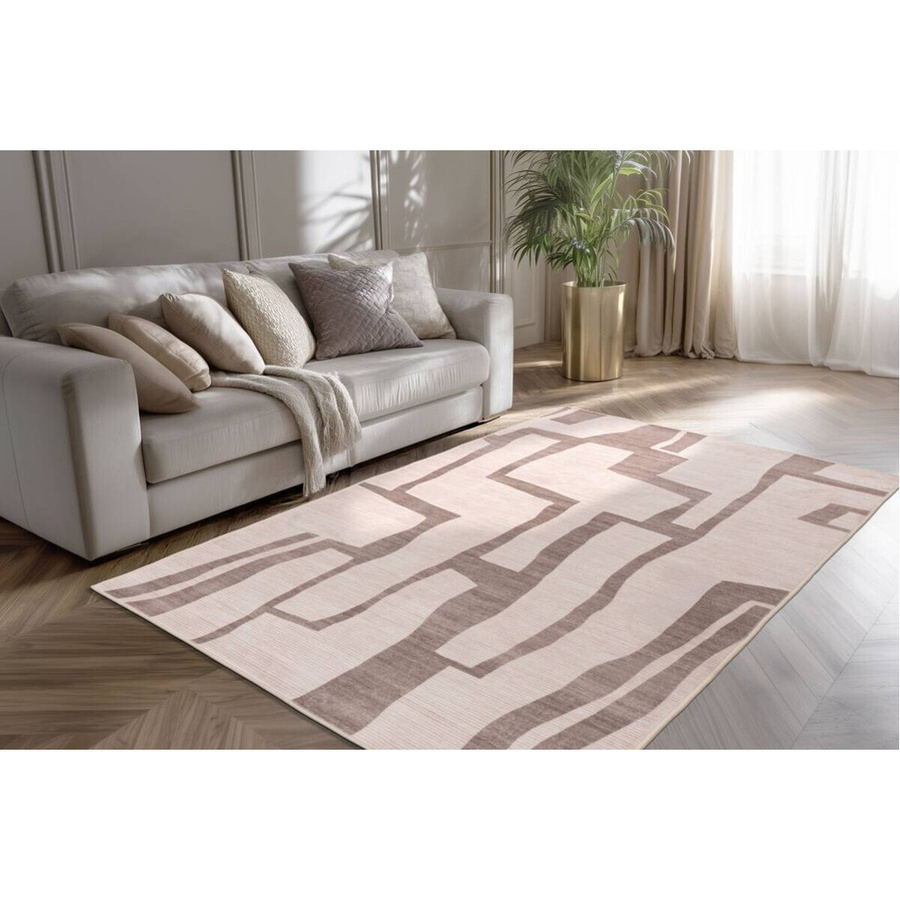 Kayoom Teppich Bluster 325 in Beige, modern und pflegeleicht, Breite: 120 cm, Länge: 170 cm - Bild 3