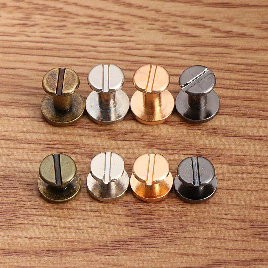 10 Sets Bekleidungsnieten aus Messing für DIY Scrapbooking und Textildekoration in Gold und Bronze - Bild 3