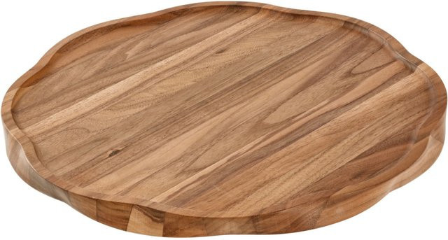 VEGA Servierbrett Elvo aus Holz, rund, Farbe: Braun, Durchmesser: 34,8 cm, Höhe: 1,9 cm - Bild 1