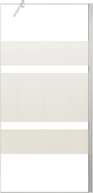 AICA Walk In Duschwand aus ESG-Glas, teilsatiniert, Farbe: Silber/Transparent, B: 120 cm, H: 190 cm - Bild 1