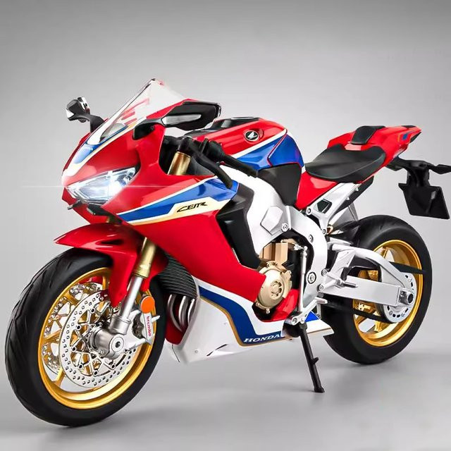 MAKEDA Motorrad Modell Spielzeug CBR1000 S1000RR H2R Diecast Metall Fahrzeug in Grau und Bunt im Maßstab 1:9 - Bild 1