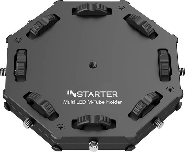 Instarter Multi LED M-Tube Holder Studiolicht Halterung aus Aluminium in Schwarz - Bild 1